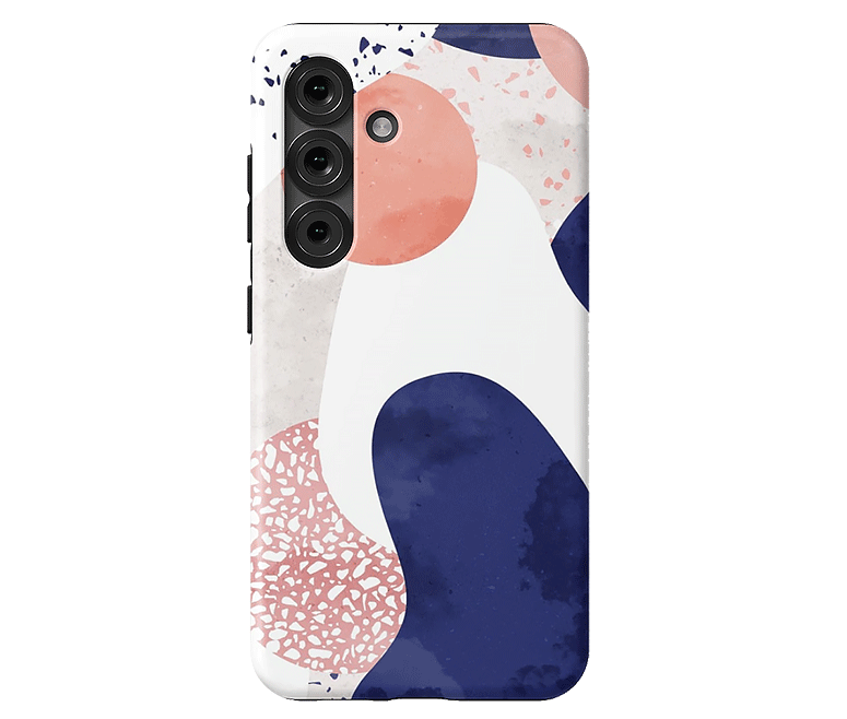 Terrazzo bleu rose blanc smartphone